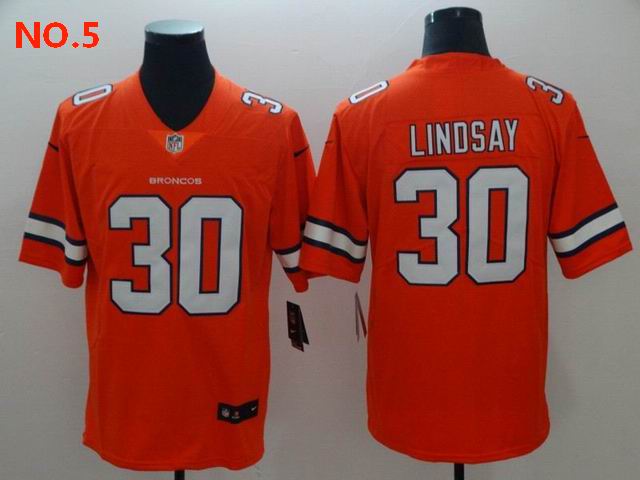 Men's Denver Broncos 30 Phillip Lindsay Jersey NO.5 ;